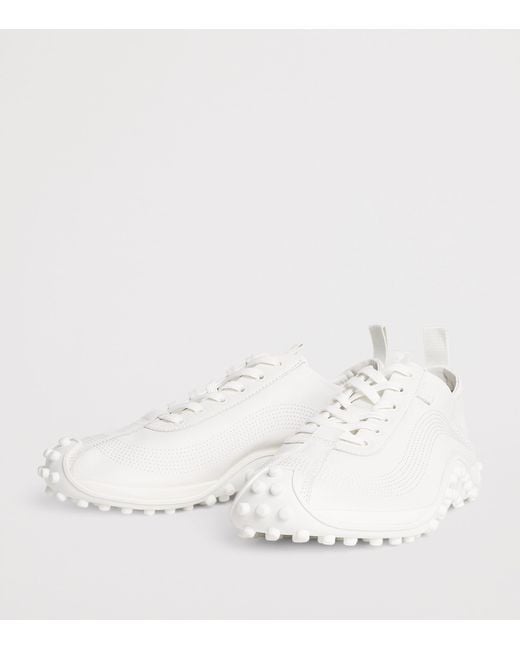 AMI White Leather Mirage Sneakers for men