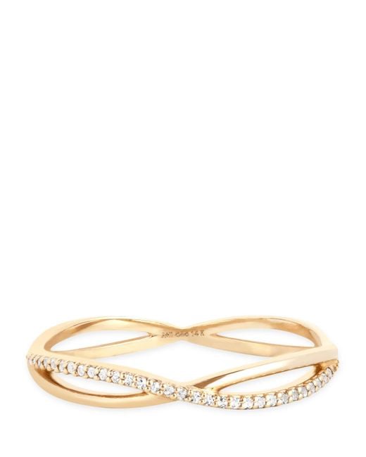 Astrid & Miyu Natural And Topaz Infinite Pavé Ring