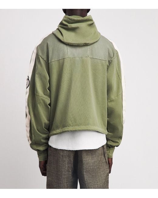 424 Green Cotton Racing Jacket for men