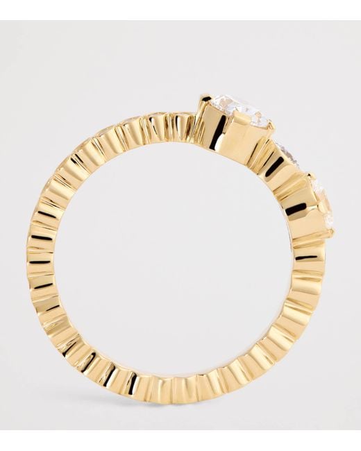 Sophie Bille Brahe Metallic And Diamond Starry Sky Ensemble De Sky Ring