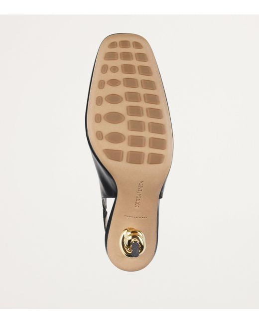 Bottega Veneta Black Leather Knot Slingback Heels 90