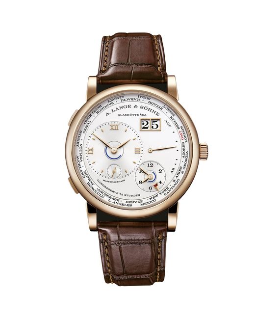 A. Lange & Sohne Metallic Lange 1 Time Zone Watch for men