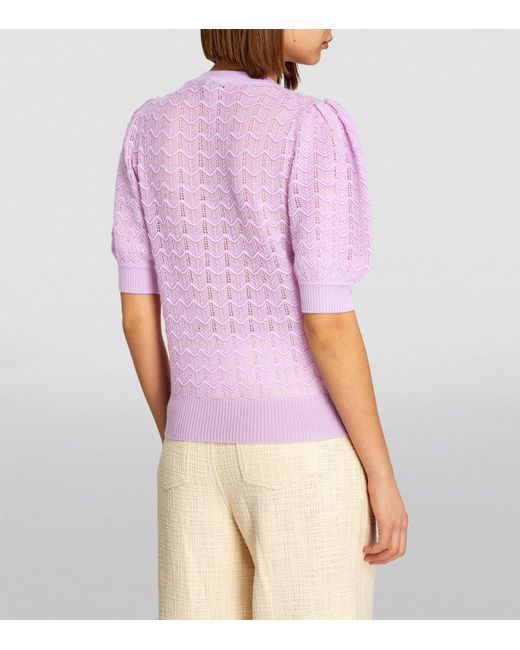 ME+EM Pink Me+em Merino-cashmere-silk Sweater