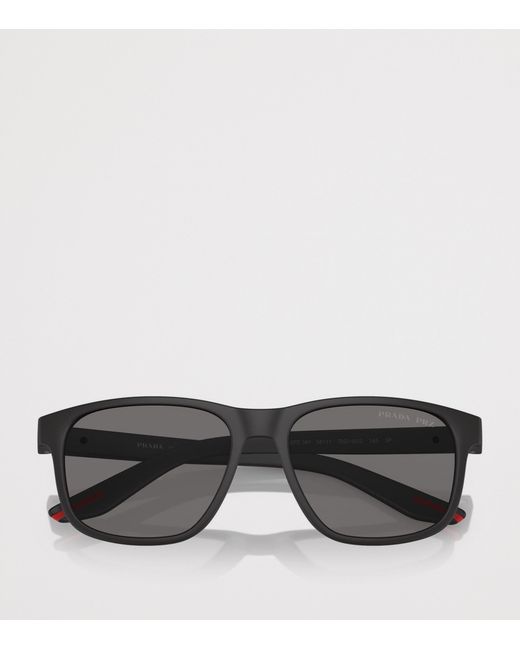 Prada Linea Rossa Gray Injected Pillow Sunglasses for men