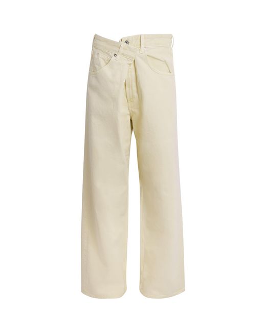 Agolde Natural Vana Fold Wide-Leg Jeans