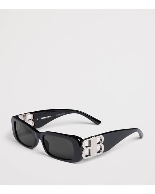 Balenciaga Black Dynasty Rectangle Sunglasses