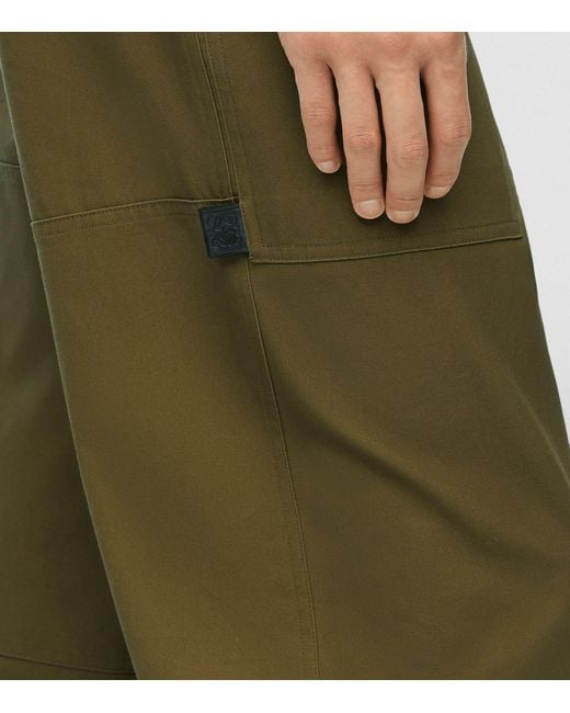 Loewe Green Tapered Cargo Trousers for men