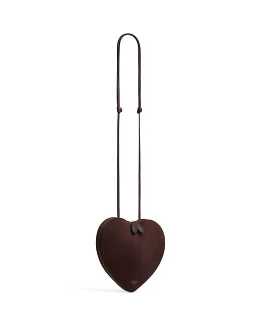 Alaïa Brown Suede Le Coeur Shoulder Bag