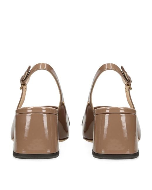 Tod's Brown Leather Kate Slingback Pumps 50