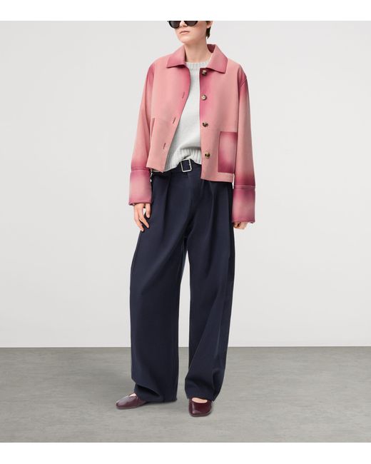 Loewe Pink Lambskin Turn-Up Jacket