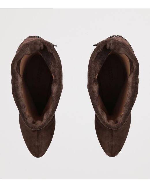 Isabel Marant Brown Suede Dalby Heeled Boots 55