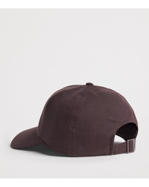 Boss Brown Linen Logo Cap for men