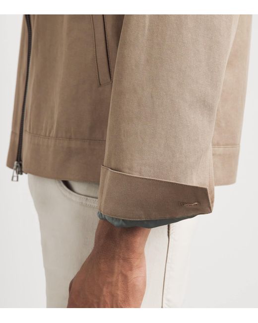 PAIGE Brown Cotton-Blend Renehen Jacket for men