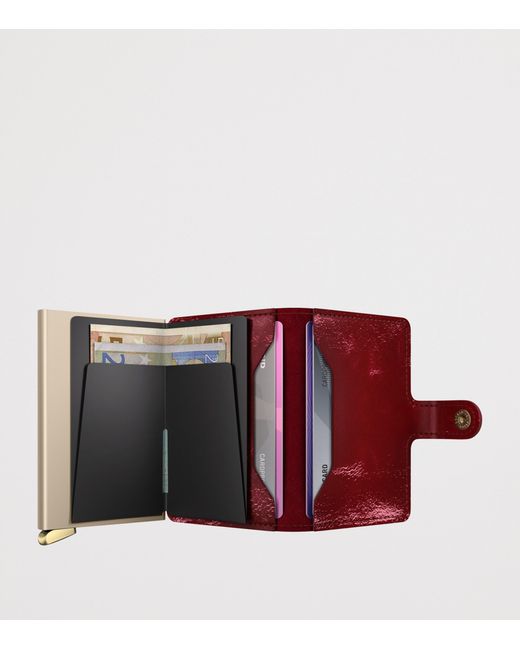 Secrid Red Leather Miniwallet for men