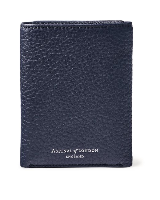 Aspinal Blue Leather Wallet for men
