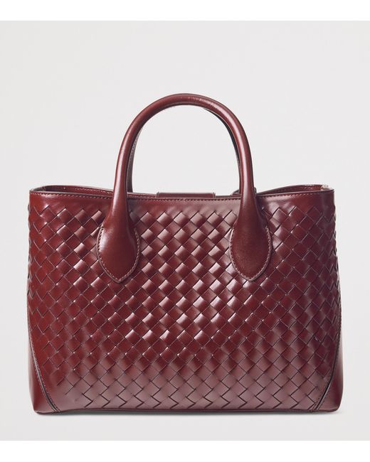 Aspinal Purple Midi Leather London Tote Bag