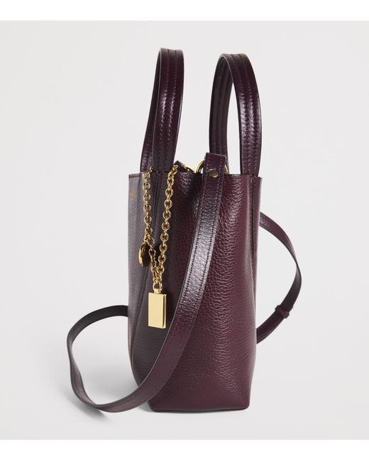 Chloé Purple Small Leather Spin Tote Bag