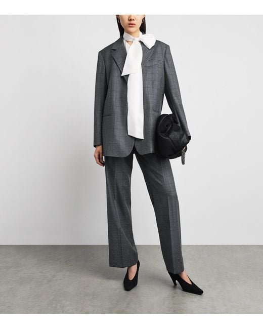 Sandro Gray Wool Rhinestone Blazer