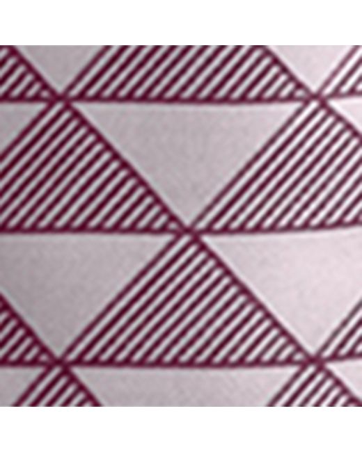 Prada Purple Silk Triangle Print Skinny Scarf
