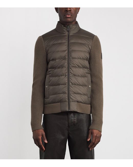 Belstaff Brown Merino Wool Circuiteer Hybrid Jacket for men