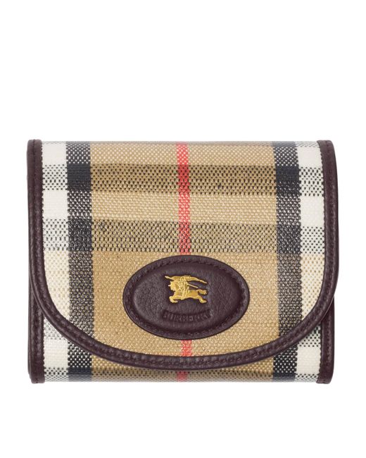 Burberry Natural Check Compact Wallet