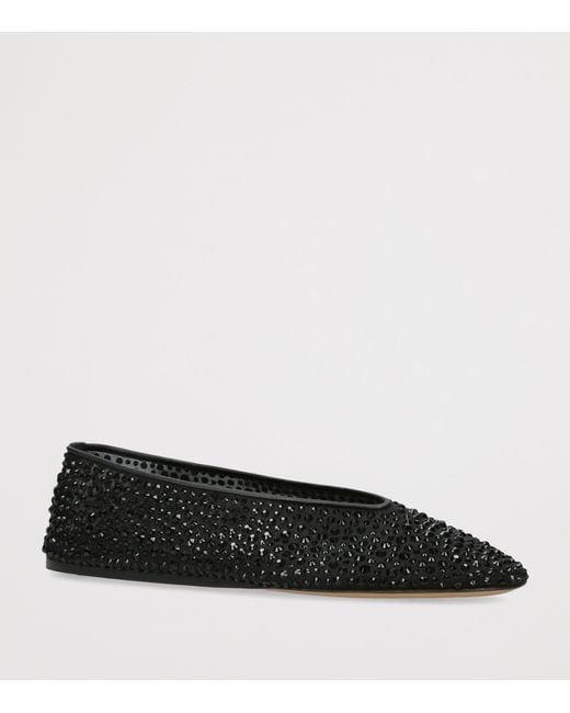 Le Monde Beryl Black Crystal-Embellished Luna Flats