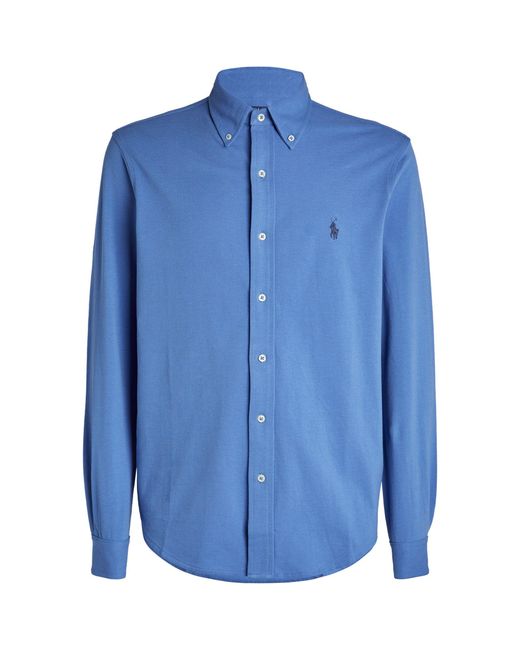 Polo Ralph Lauren Blue Cotton Featherweight-mesh Shirt for men