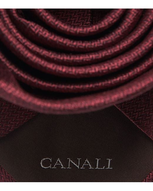 Canali Purple Silk Diagonal Weave Tie for men