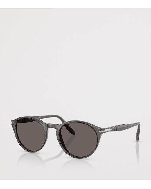 Persol Gray Po3092Sm Round Sunglasses for men