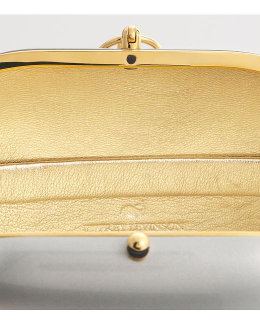 Jeffrey Levinson Gray Oval Elina Clutch Bag