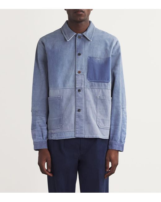 Polo Ralph Lauren Blue Patchwork Utility Jacket for men