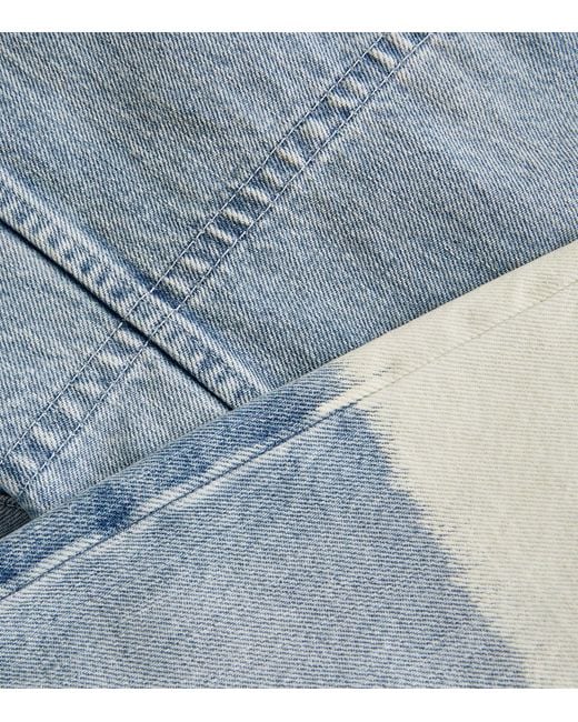 Jil Sander Blue Contrast-detail Straight Jeans