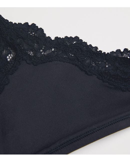 Skims Blue Lace-Trim Fits Everybody Scoop-Neck Bralette