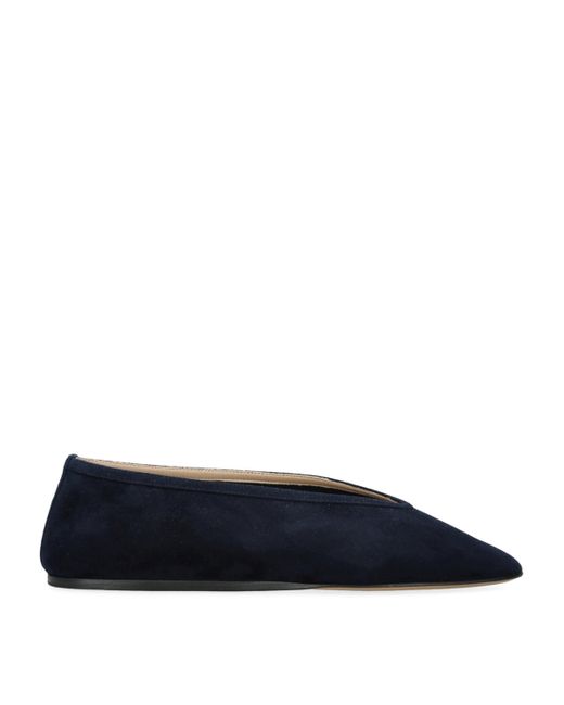 Le Monde Beryl Blue Suede Luna Ballet Flats