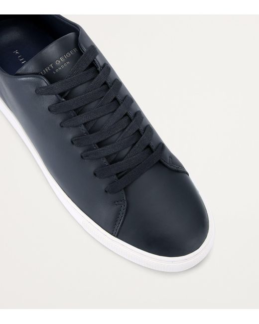 Kurt Geiger Blue Leather Lennon Sneakers for men