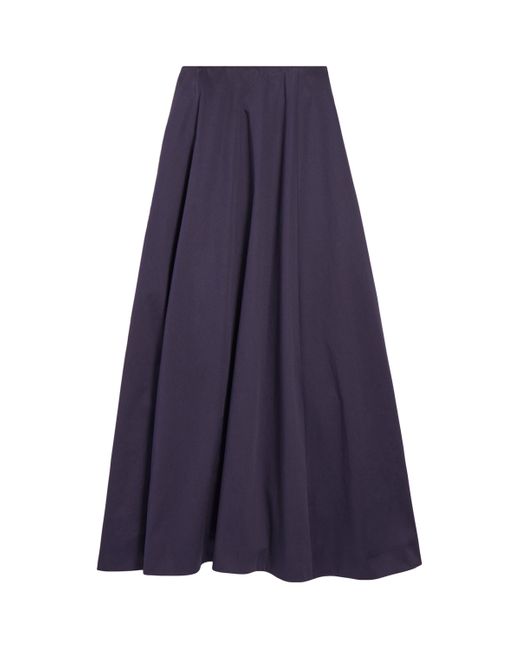 Balenciaga Blue Cotton Midi Skirt