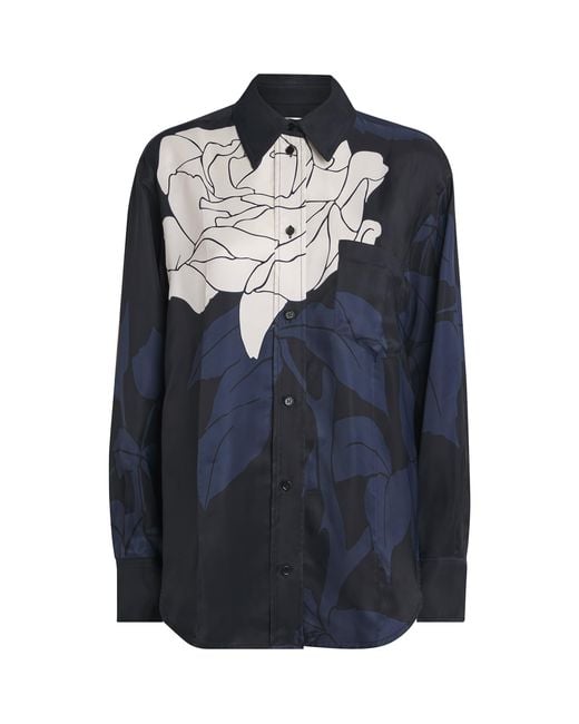 Victoria Beckham Blue Floral Pyjama Shirt