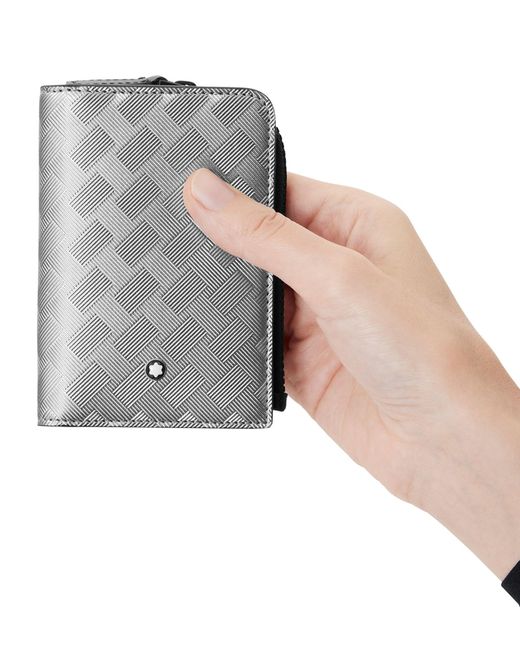 Montblanc Gray Leather Extreme 2.0 Zipped Card Holder