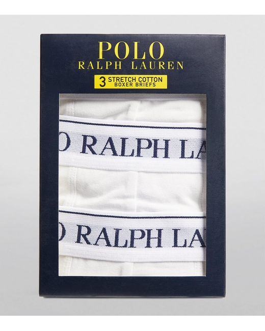 Polo Ralph Lauren White Stretch-Cotton Boxer Briefs for men