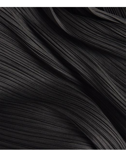 Pleats Please Issey Miyake Black Lamp Shade Midi Dress