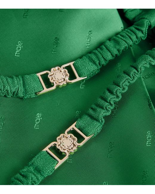 Maje Green Backless Sleeveless Top