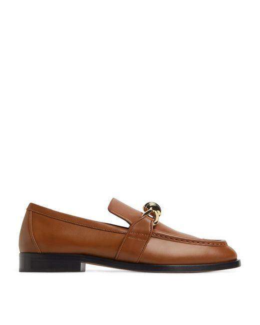 Bottega Veneta Brown Calfskin Astaire Loafers