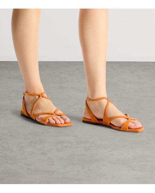 Jimmy Choo Brown Ayla Suede Sandals