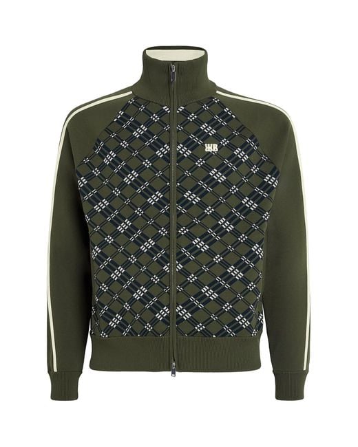Wales Bonner Green Power Check Track Jacket for men