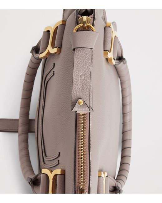 Chloé Gray Small Leather Marcie Top-Handle Bag