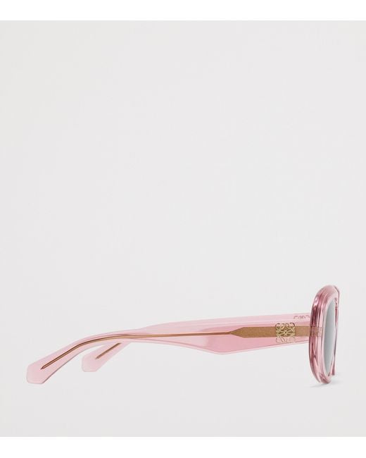 Loewe Pink Rectangular Steps Sunglasses