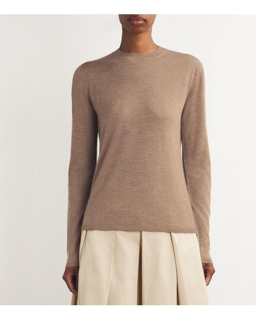 Max Mara Brown Cashmere Long-Sleeve Top