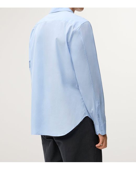 Loewe Blue Cotton-Blend Anagram Shirt for men