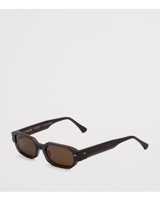 Ahlem Brown Jules Angular Rectangle Sunglasses for men