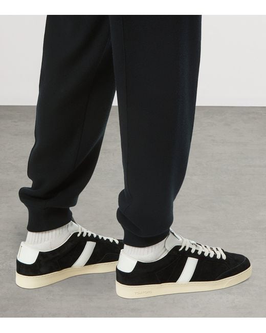 Tom Ford Black Leather T Sneakers for men